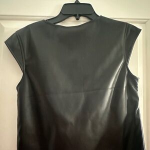 Sincerely Jules Vegan Leather Black Top